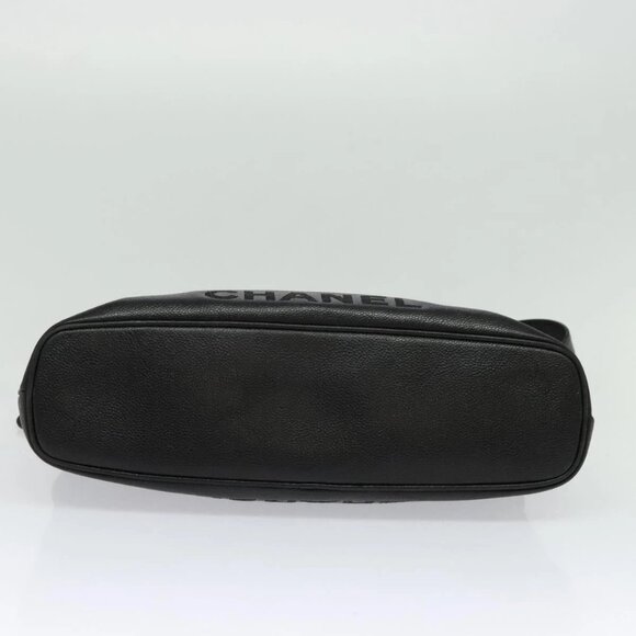 CHANEL Chain Shoulder Bag Grained Calf Skin Black Gold - Picture 5 of 16